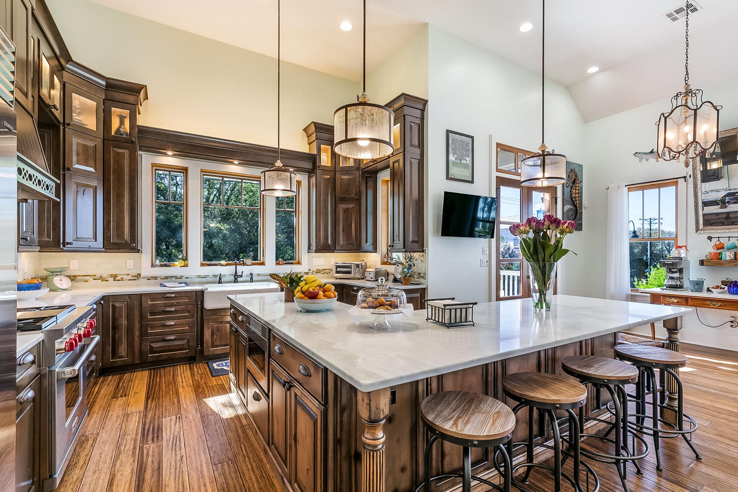 kitchen of property showing windows